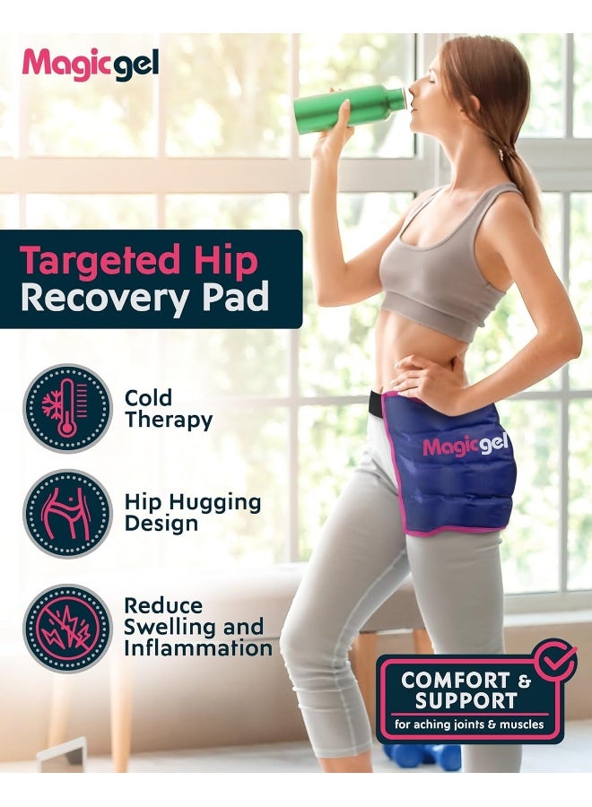 Magic Gel Reusable Cold Pack for Hip Bursitis, Replacement Surgery and Hip Flexor Pain. Ice Pack Wrap for Inflammation, Swelling Relief - Image 2
